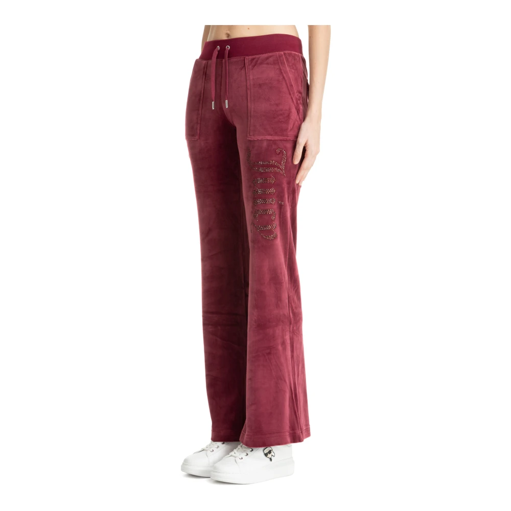Juicy Couture Swarovski Logo Sweatpants Trekkoordsluiting Purple Dames