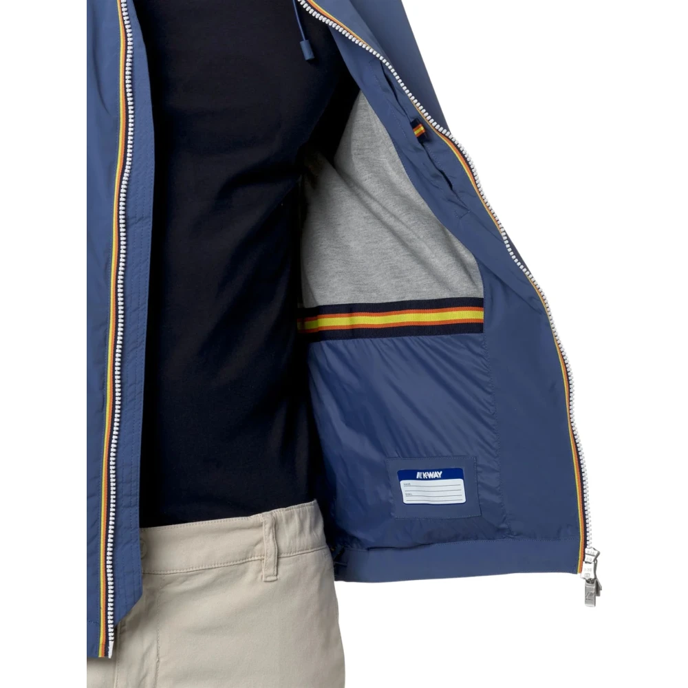 K-way Blauwe Waterdichte Hoodie Blue Heren