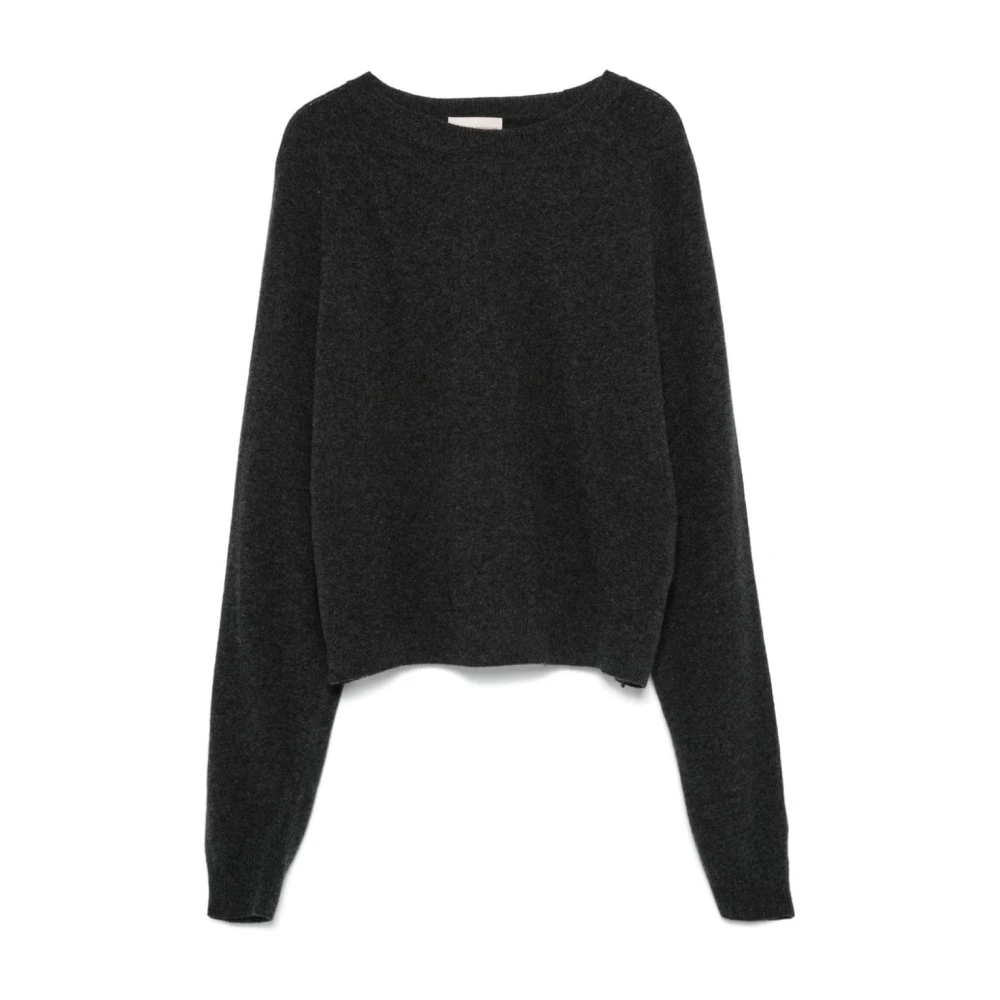 Semicouture Grijze Wollen Crew Neck Sweater Gray Dames