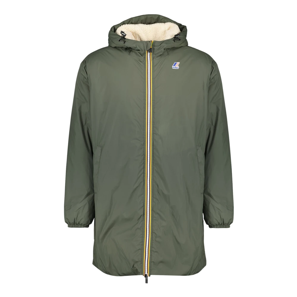 K-Way Unisex Green Le Vrai 4.0 Eiffel East Orsetto Parka - Winter Jackets - L - Jackets