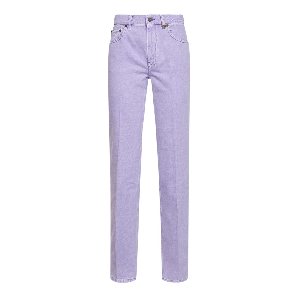 Chloé Women's Purple Straight Fit Jeans, W27, Straight Jeans