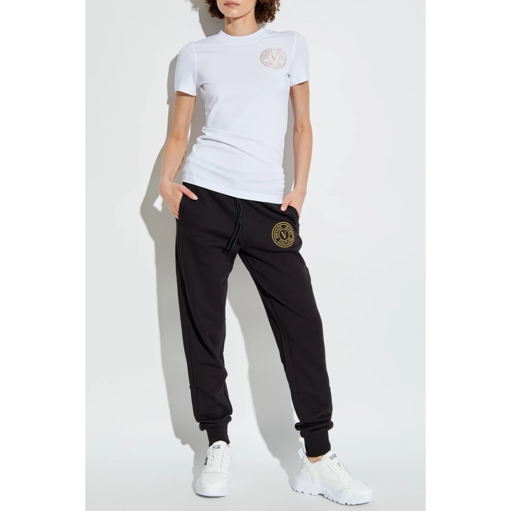 Versace Jeans Couture T-shirt met logo White Dames