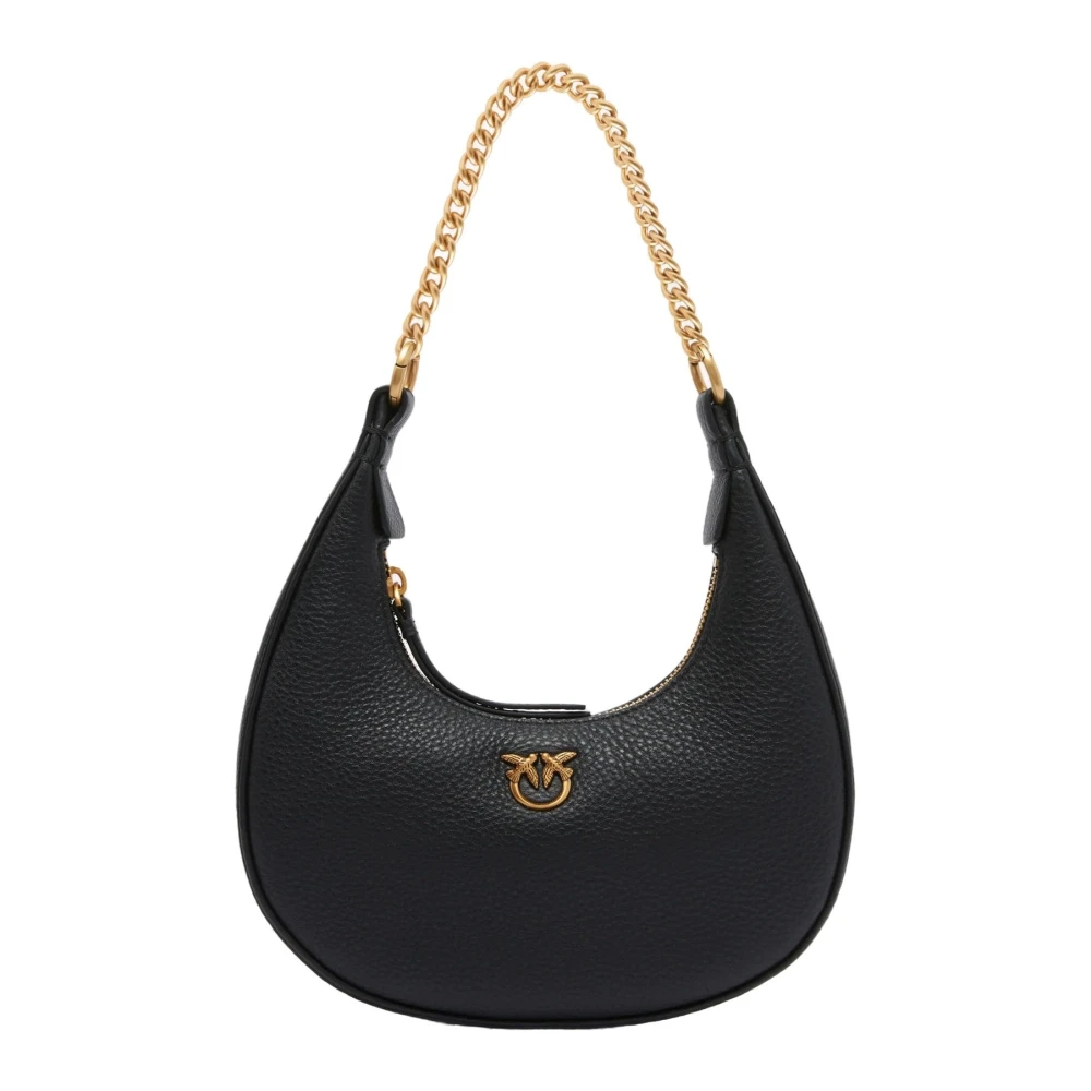pinko Leren Handtas Stijl: 101433-A29Q-Z99Q Black Dames