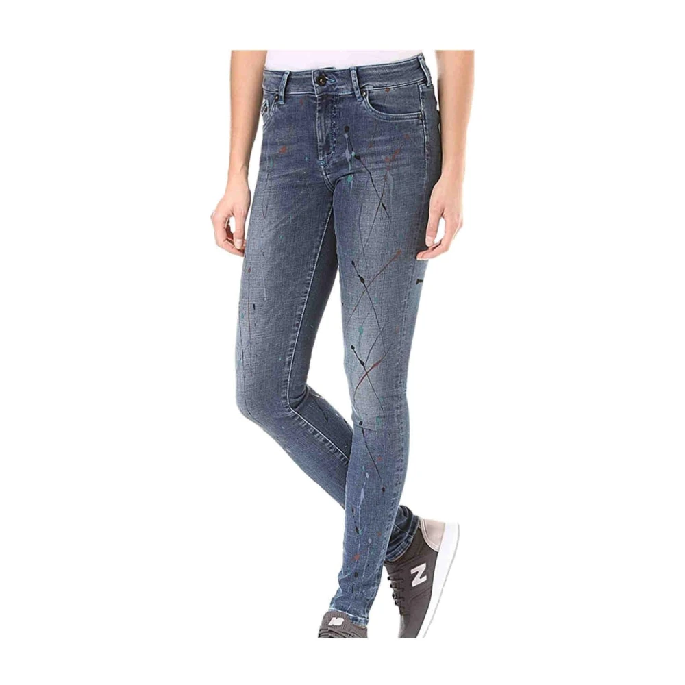 Pepe Jeans Women's Blue Skinny Fit Jeans, W26 L30, Pixie Paint Trousers