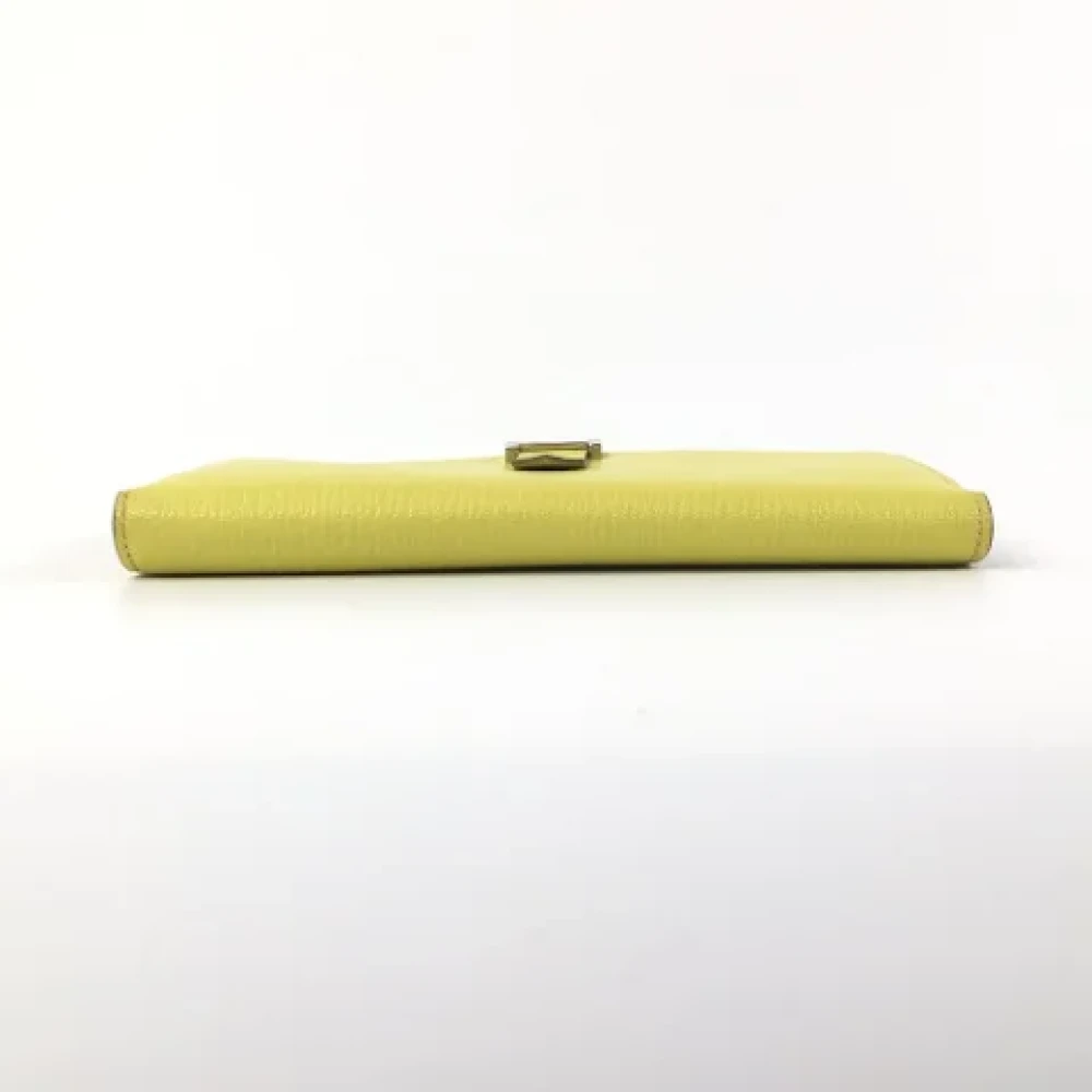 Hermès Vintage Pre-owned Leather wallets Yellow Dames