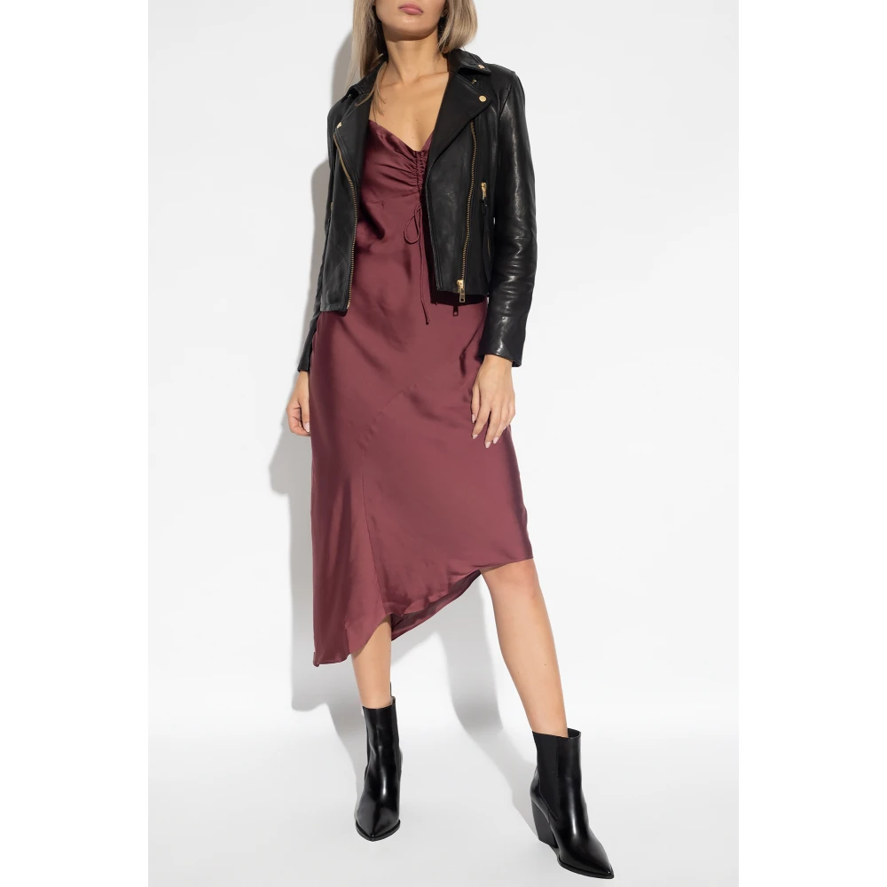 AllSaints Dalby Lederen Jas Black Dames