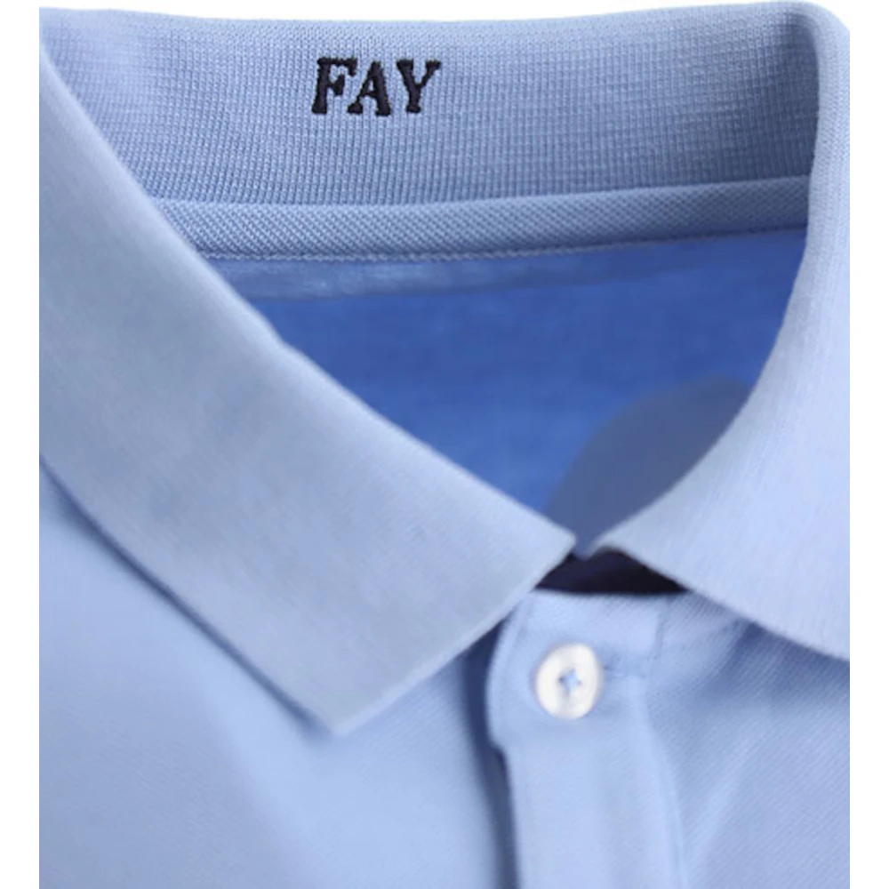 Fay Blauwe T-shirts en Polos Blue Heren