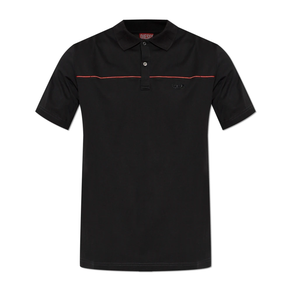 Diesel Uomo Nero - T-Rejust-Piping Polo - Tops - 3XL
