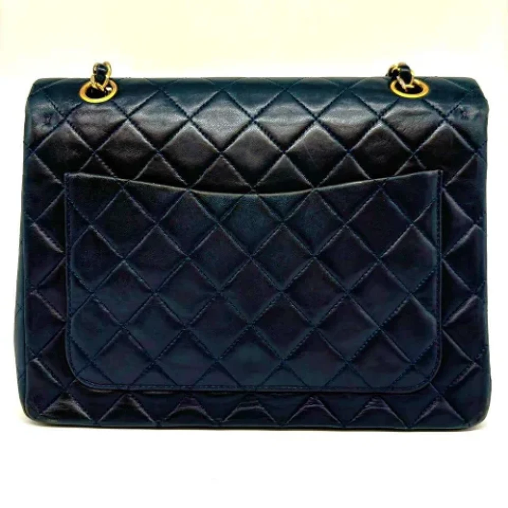 Chanel Vintage Pre-owned Leather chanel-bags Blue Dames