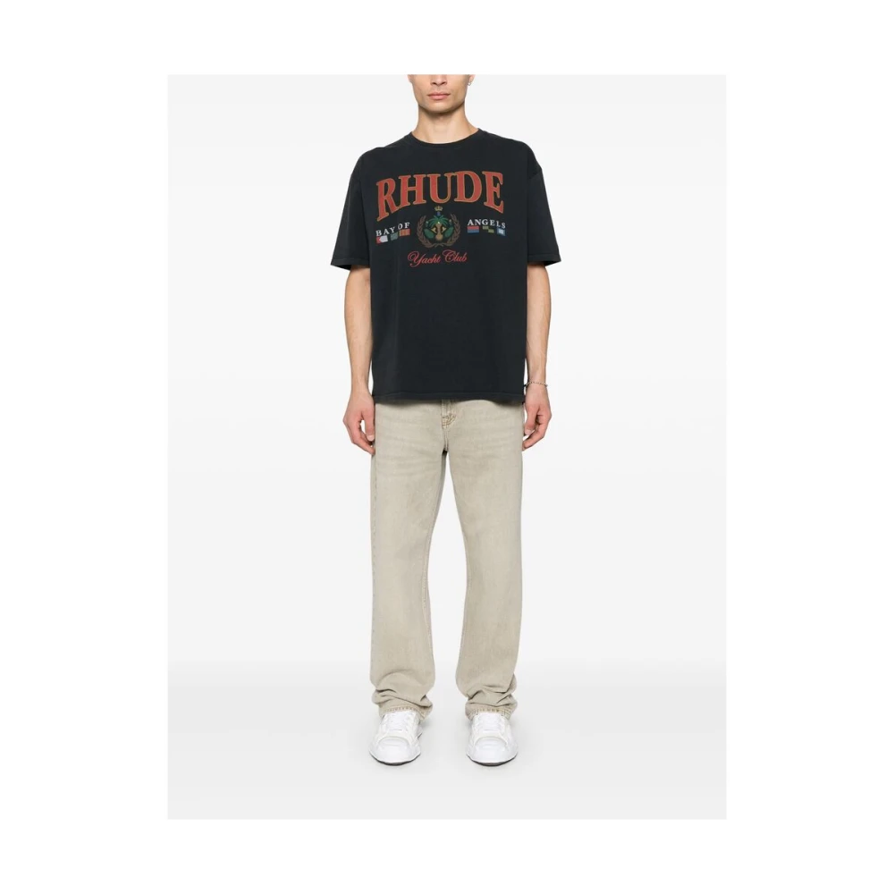 Rhude T-shirt met ronde hals Black Heren