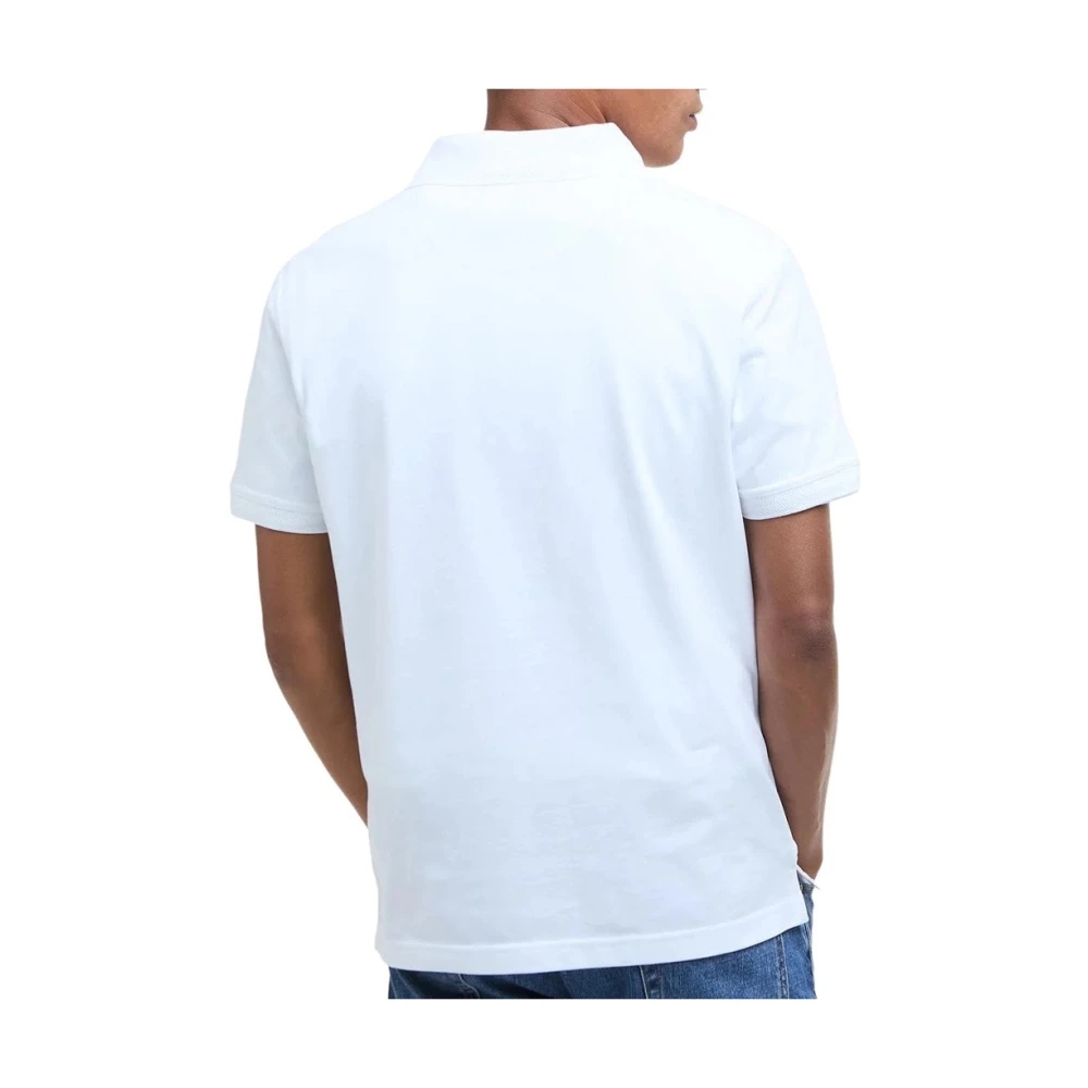 Barbour Wit Katoenen Poloshirt Tailored Fit White Heren