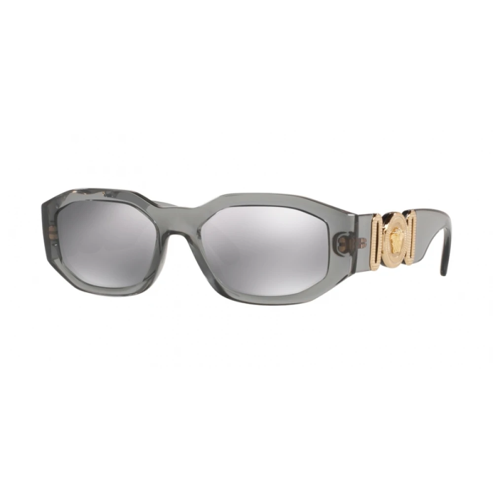 Versace Man Sunglass Biggie - Frame color: Transparent Grey, Lens color: Light Grey Mirror Silver - Image 10