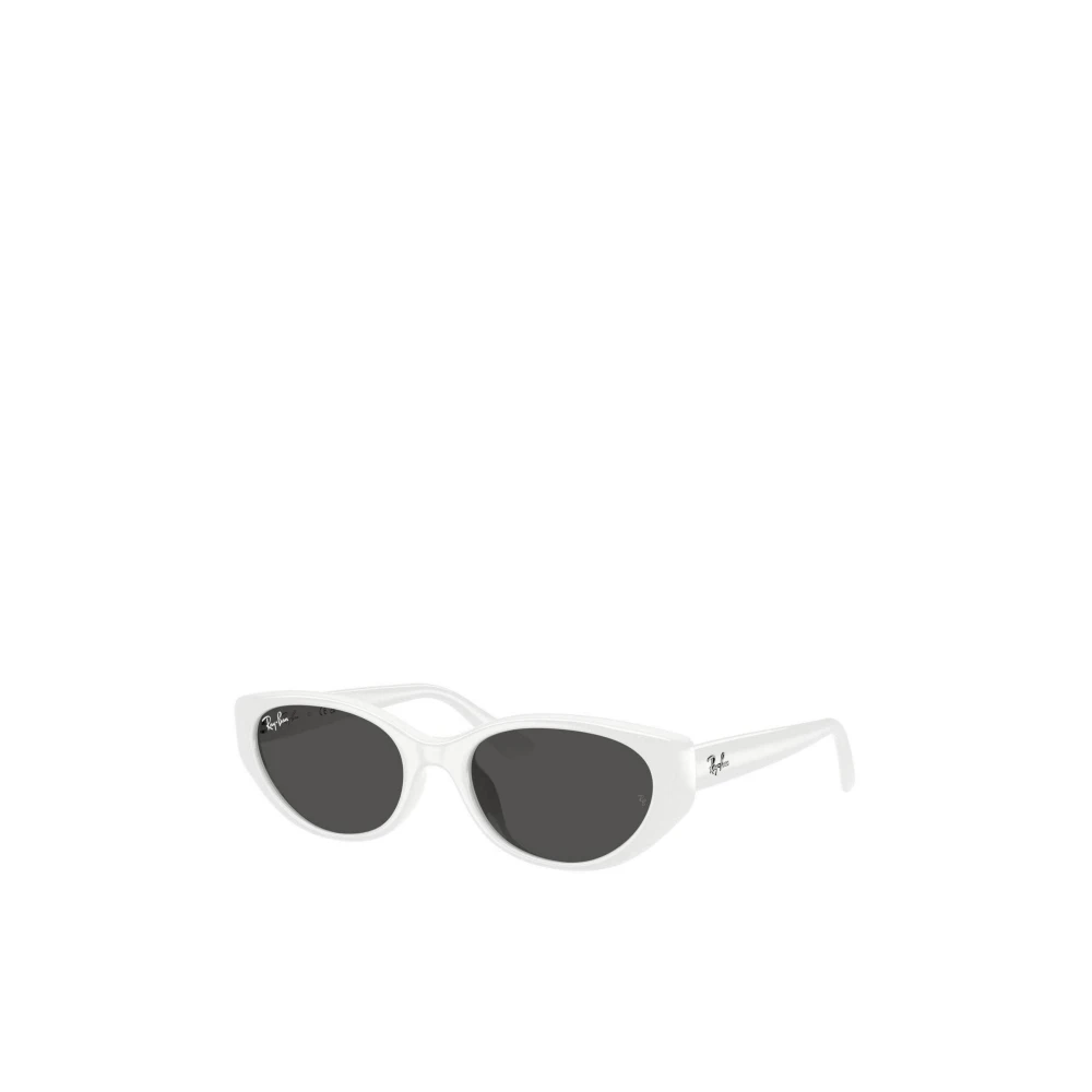 Ray-Ban Women's White Oval Polished Dark Grey Rb4457d Bio Based - Image 5