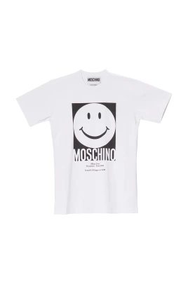 Smiley® Grafisk Tryck Bomull T-shirt