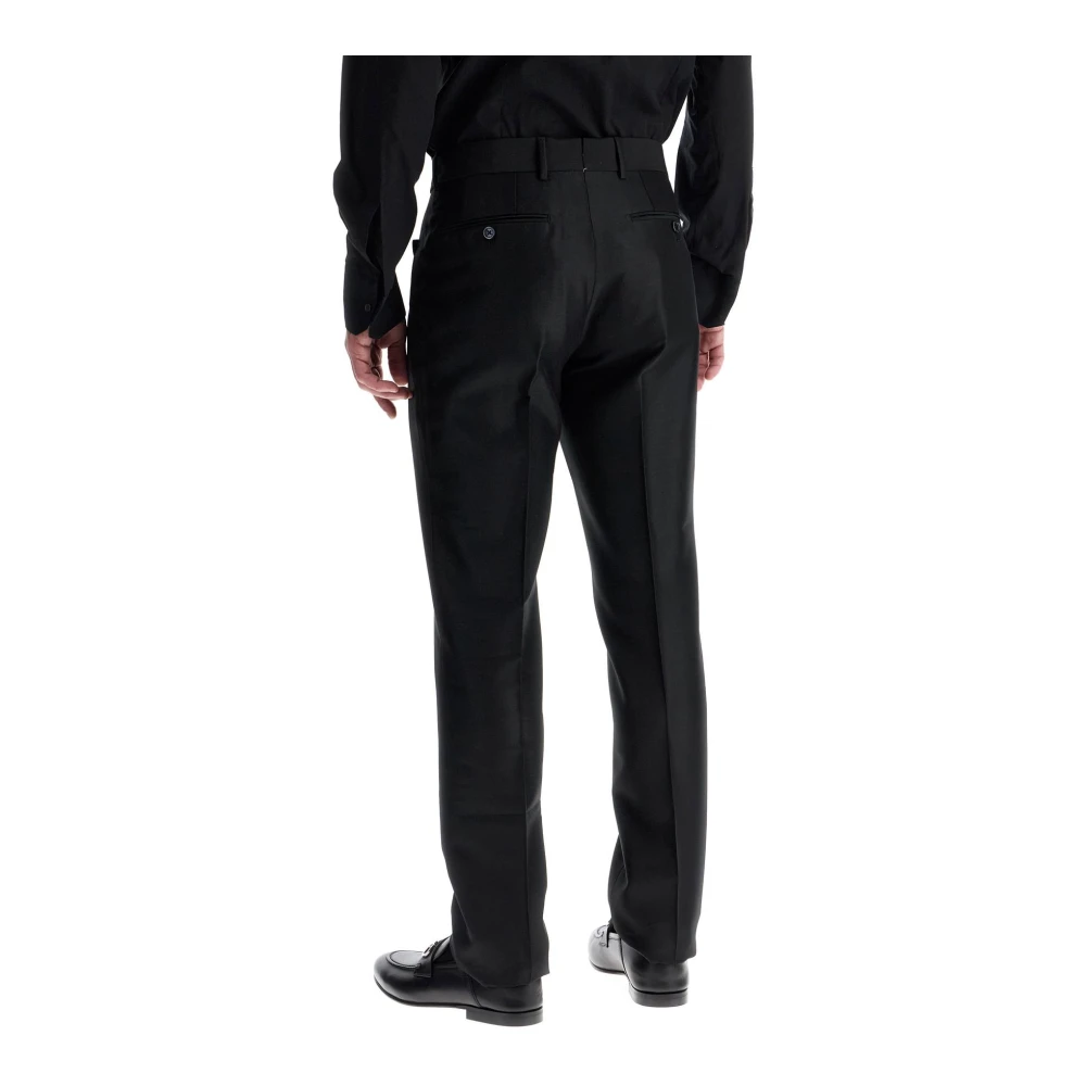 Tom Ford Luxe wol zijden broek Italië gemaakt Black Heren