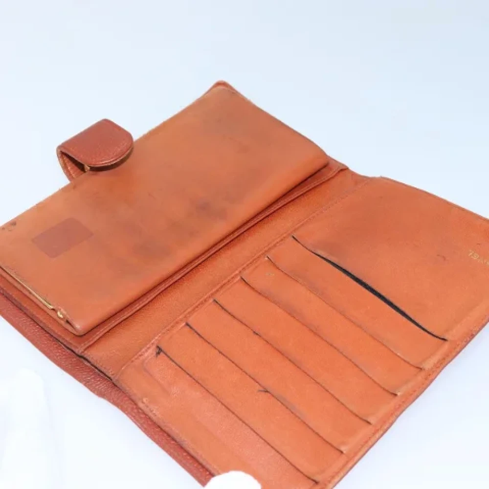Chanel Vintage Pre-owned Leather wallets Orange Dames