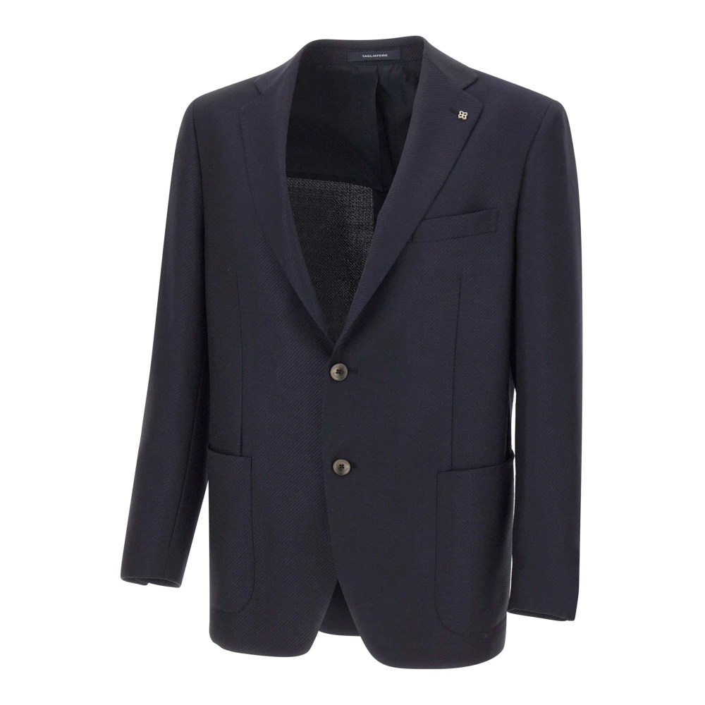 Tagliatore Men's Blue Blazers, 2XL, Herringbone Blazer