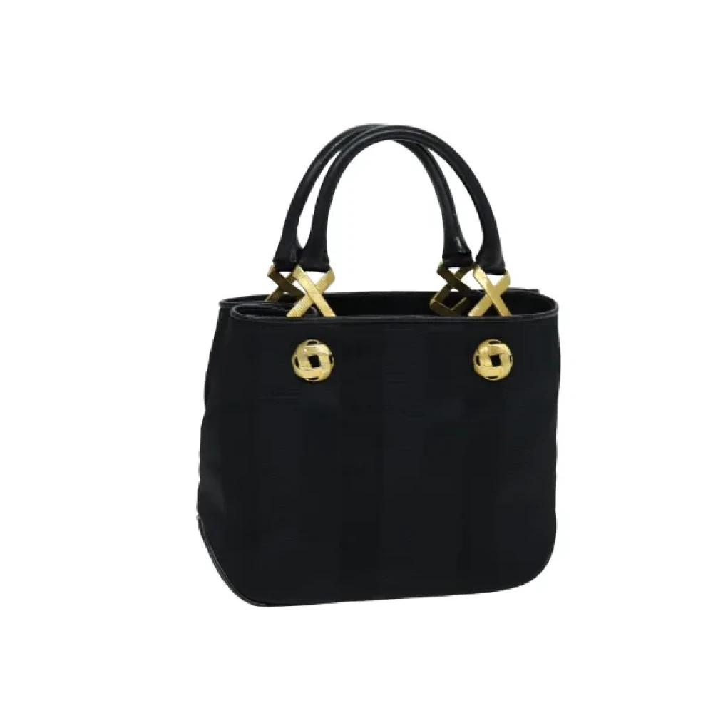 Salvatore Ferragamo Pre-owned Cotton handbags Black Dames