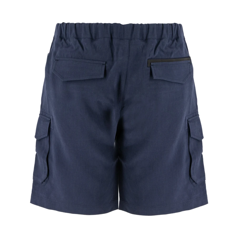 Sease Linnen functionele shorts met zakken Blue Heren