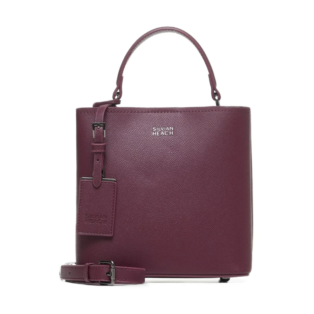 Silvian Heach Vrouw Rood Tassen Dames, One Size, Shopper Squadrata Effetto Saffiano