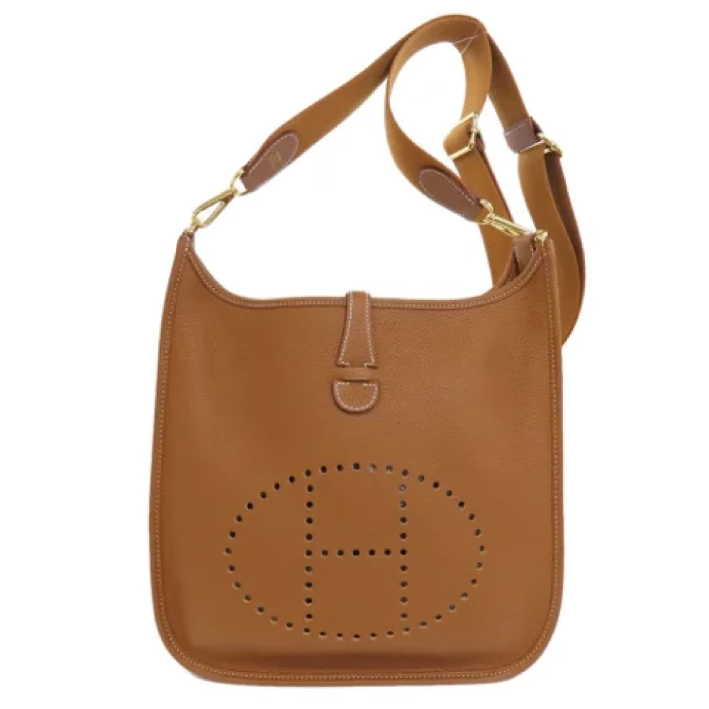Hermès Vintage Pre-owned Fabric shoulder-bags Brown Dames