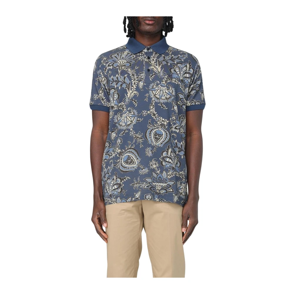 Etro Men's Multicolor Paisley Print Polo Shirt