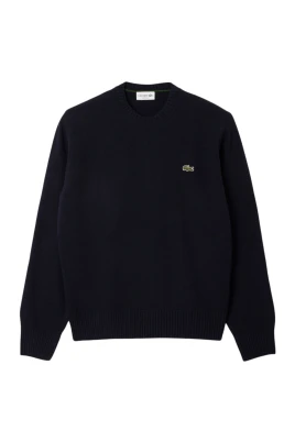 Blå Crew Neck Ulltröja