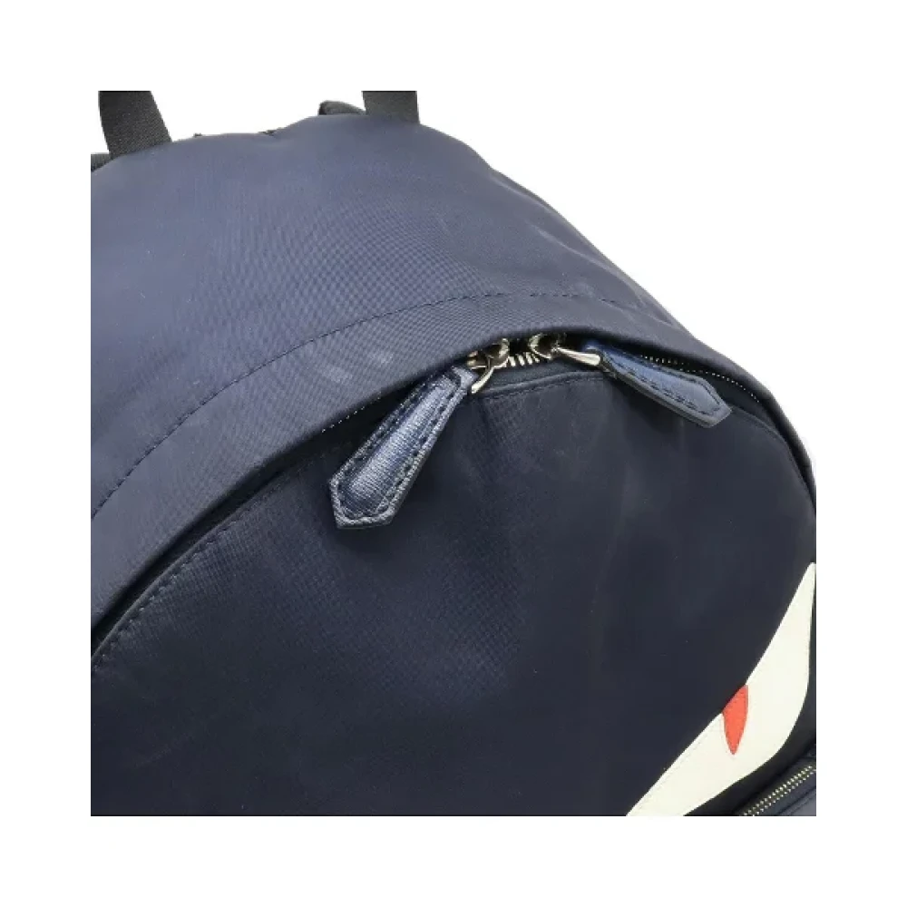 Fendi Vintage Pre-owned Fabric backpacks Blue Dames