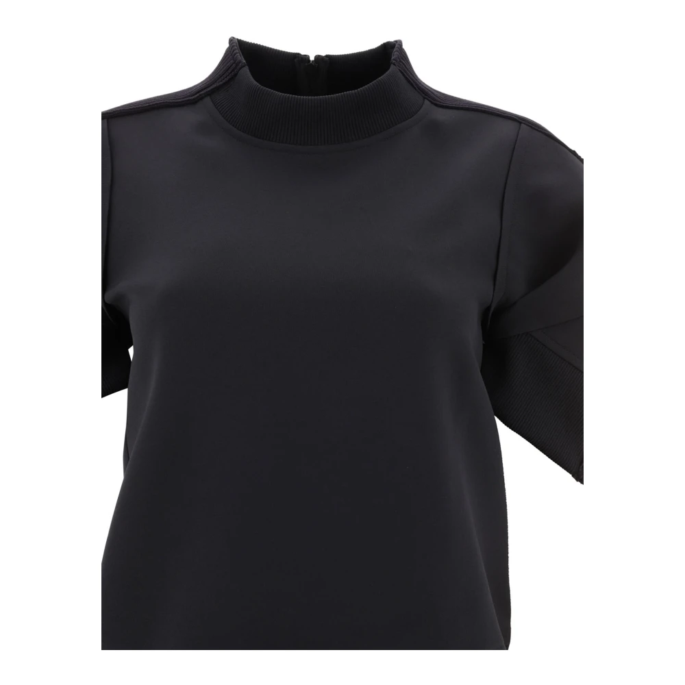 Sacai Technisch Jersey Sweatshirt Black Dames