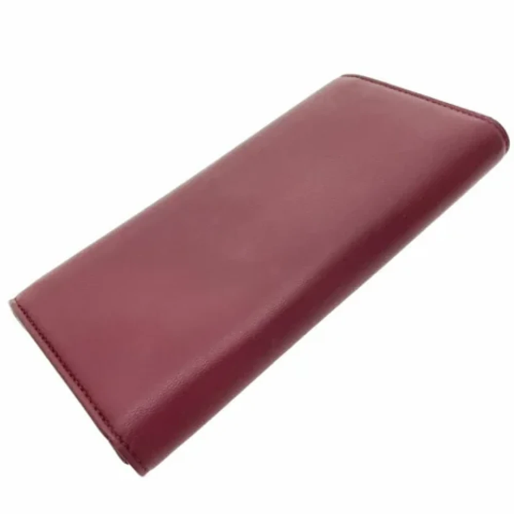 Bottega Veneta Vintage Pre-owned Leather wallets Red Dames