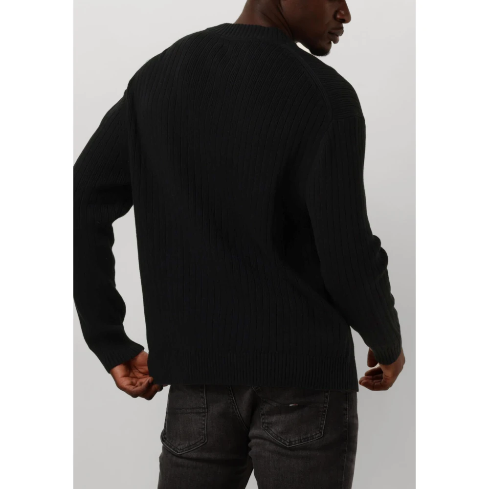 Calvin Klein Heren Linear Sweater Black Heren