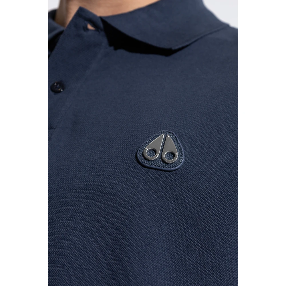 Moose Knuckles Polo Shirts Blue Heren