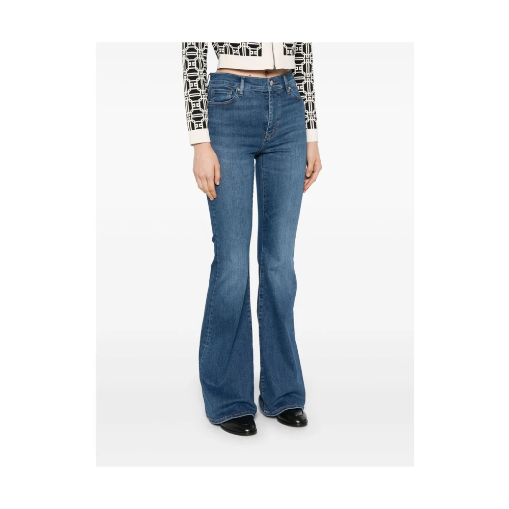 Frame Indigo Denim High-Waisted Flared Jeans Blue Dames