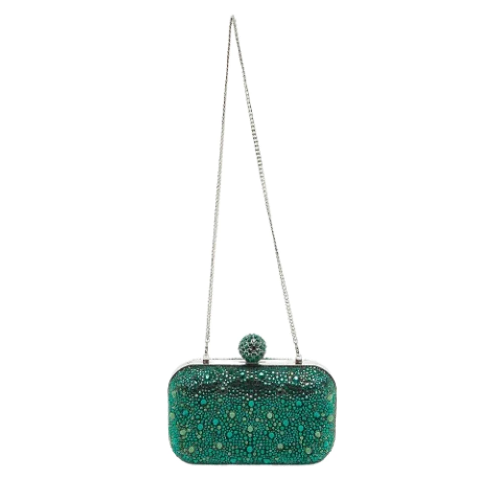Jimmy Choo Pre-owned Suede clutches Green Dames