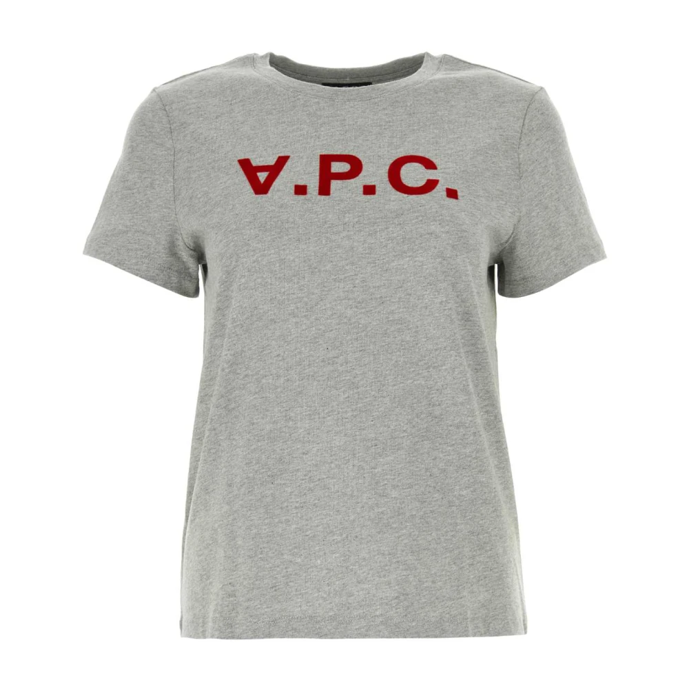 A.p.c. Grijze Katoenen VPC T-Shirt Gray Dames