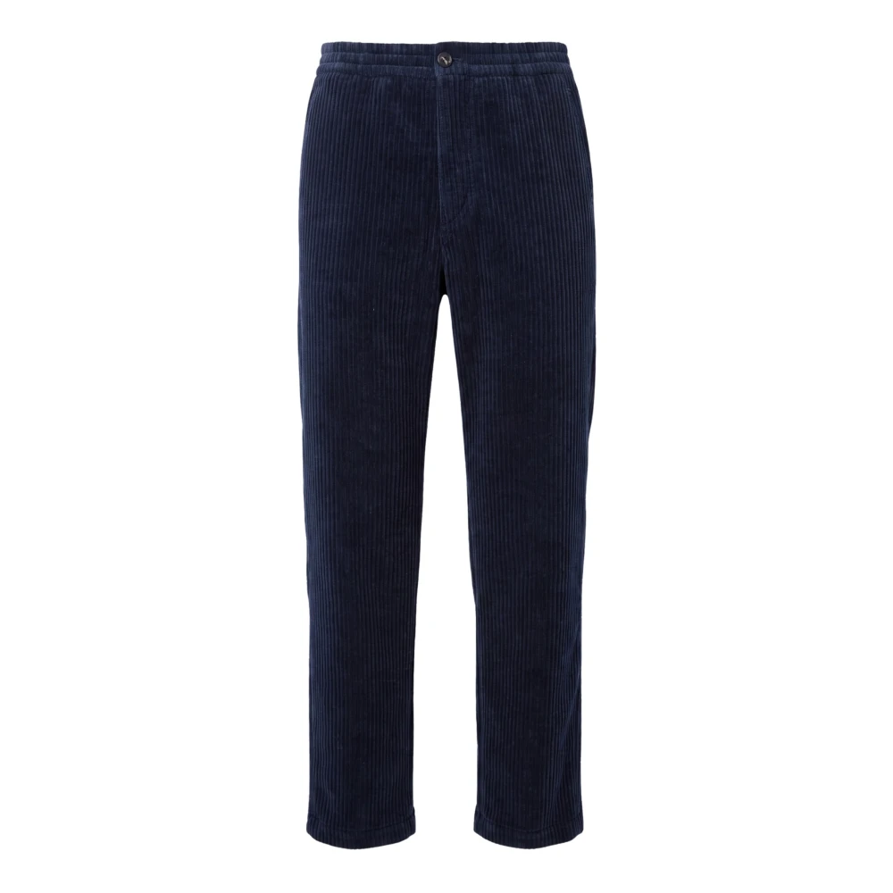 Emporio Armani , Straight Trousers, Male, Blue, M, Straight Trousers