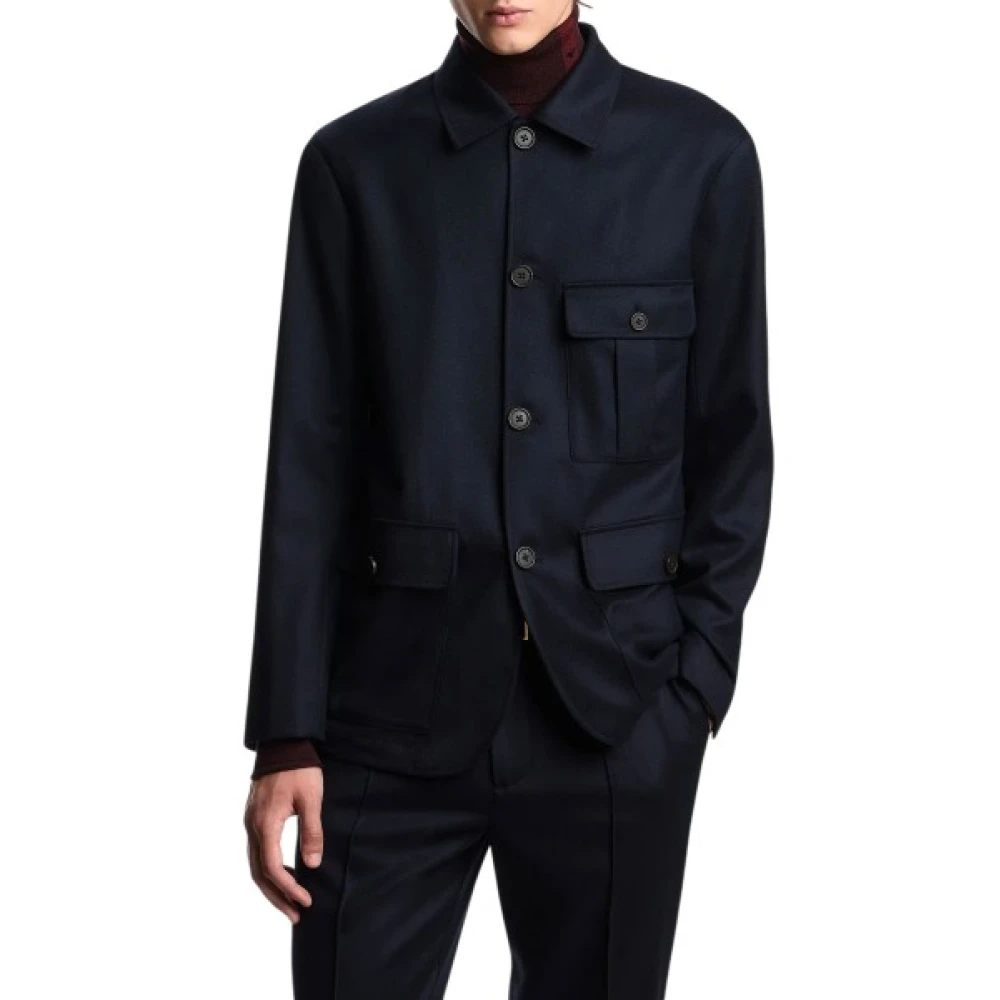 Emporio Armani Safari Jacket Jackets Hombre Azul L