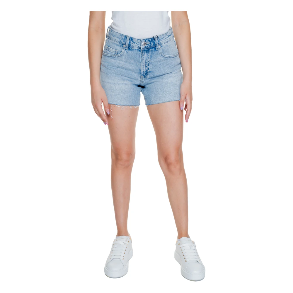 Vero Moda Blauwe Katoenen Shorts met Ritssluiting Blue Dames