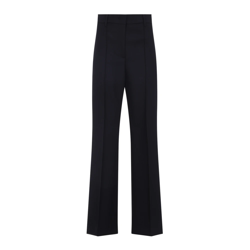 Prada Women's Blue Wool Trousers Elegant Stylish Occasions - Wide Trousers - 2XS - Trousers