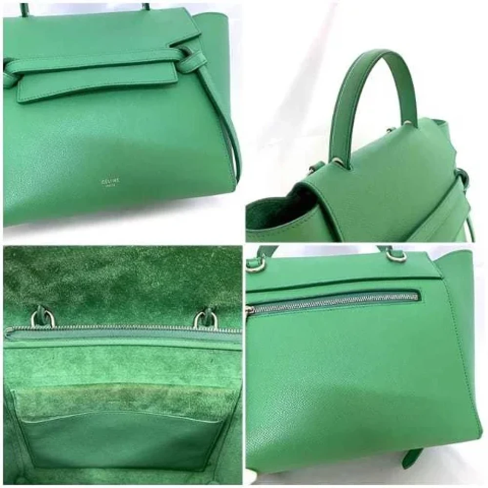 Celine Vintage Pre-owned Leather totes Green Dames