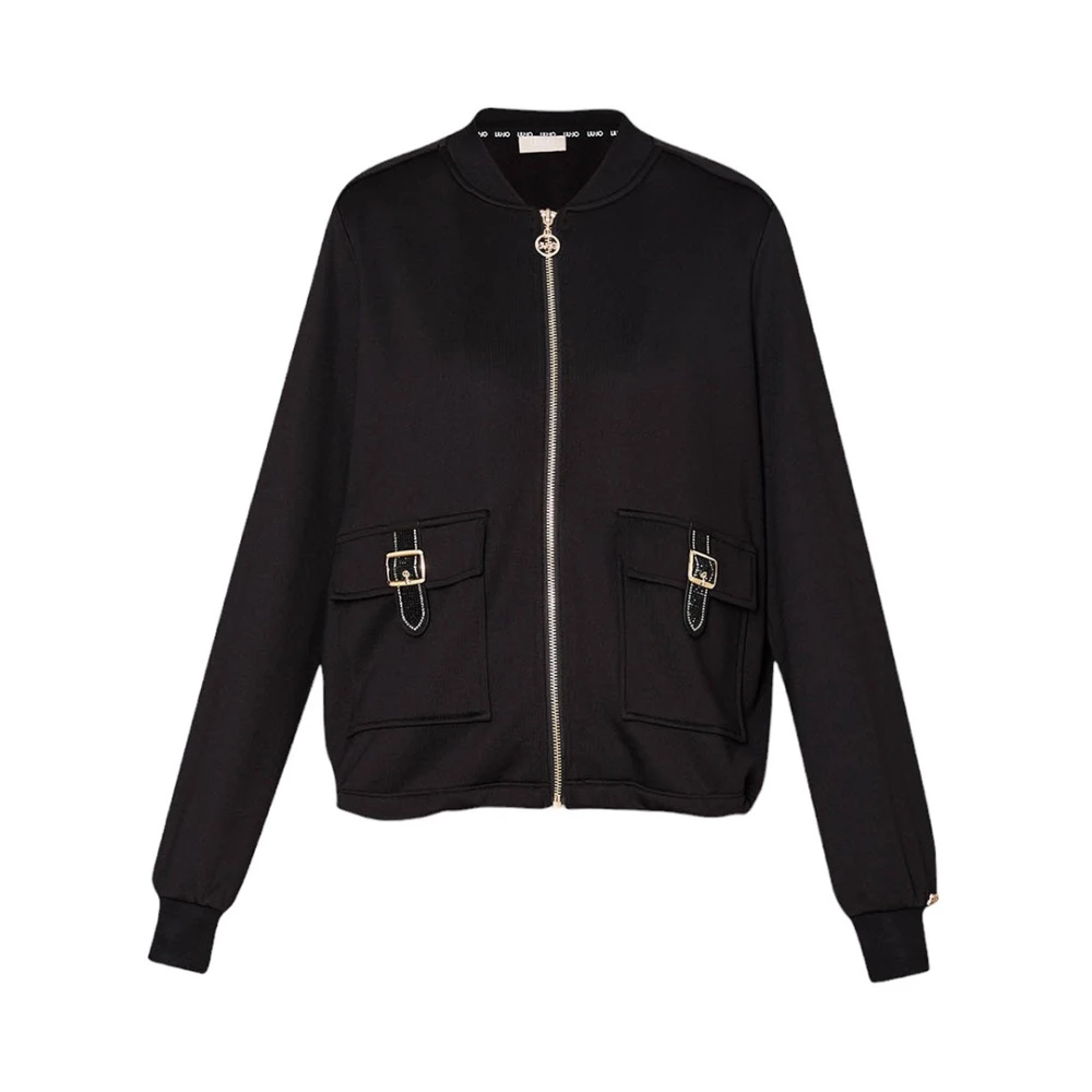 Liu Jo Zwarte Sweatshirt Tf4147 F0778 Black Dames