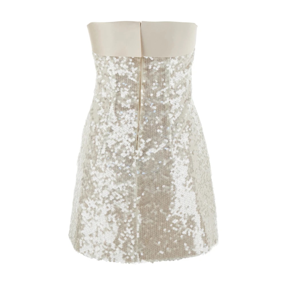 Philosophy di Lorenzo Serafini Witte Paillet Tech Stof Jurk White Dames