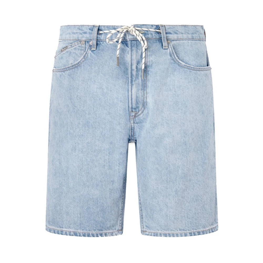 Pepe Jeans Men's Blue Denim Shorts, W31, Long Shorts
