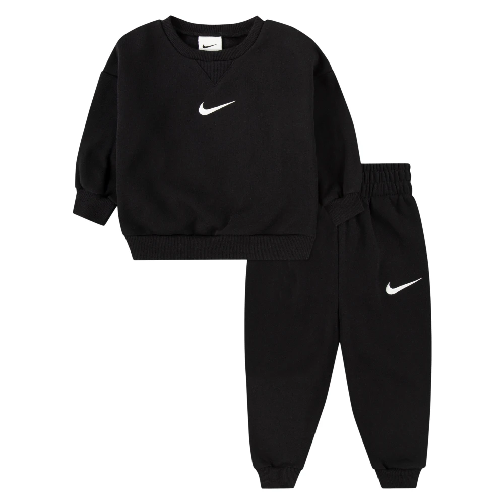 Nike Unisex Kids Black Essential Fleece Tracksuit - Kids Sport Sets - 5 Y - Kids