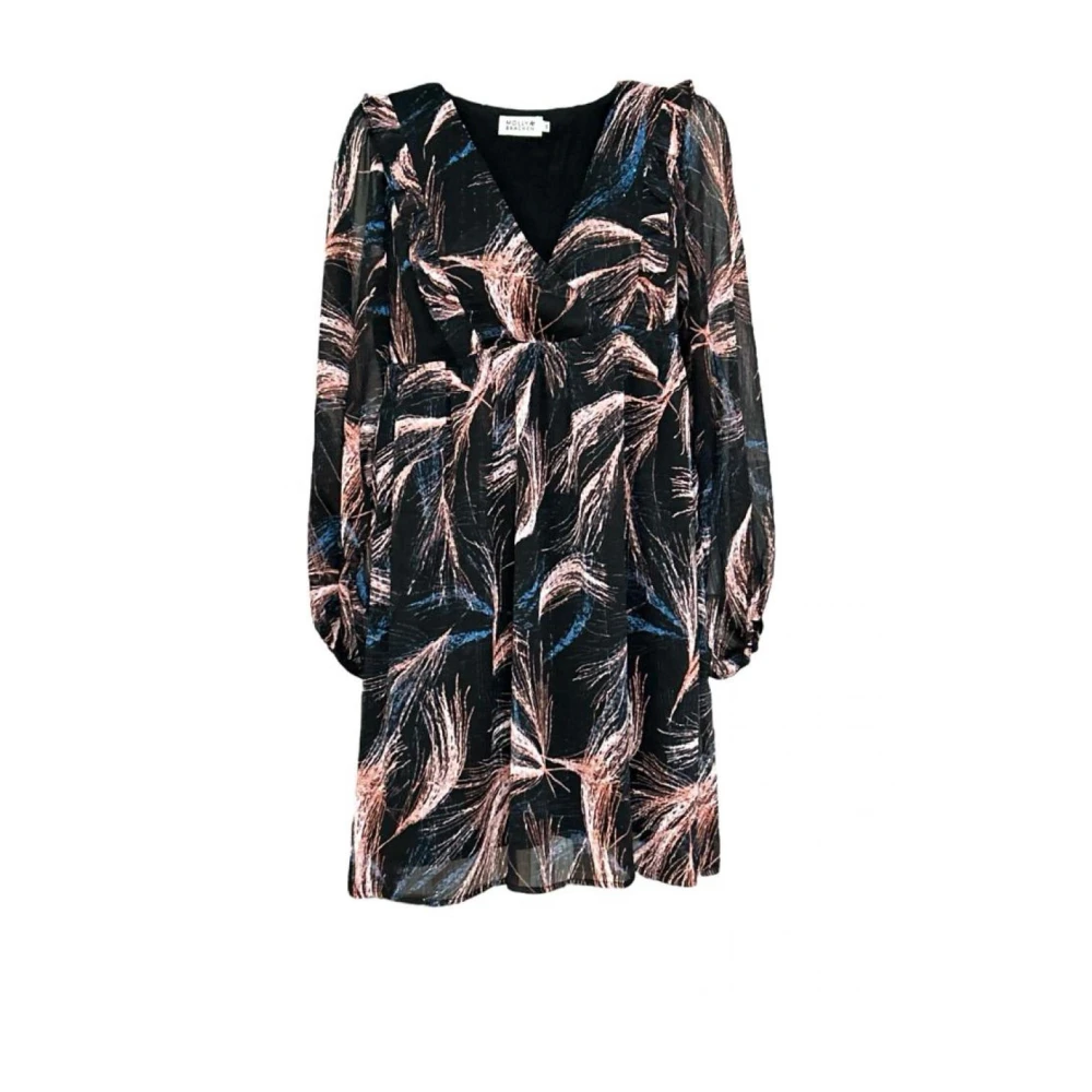 Molly Bracken Abstract Print Puff Mouw Mini Jurk Multicolor Dames