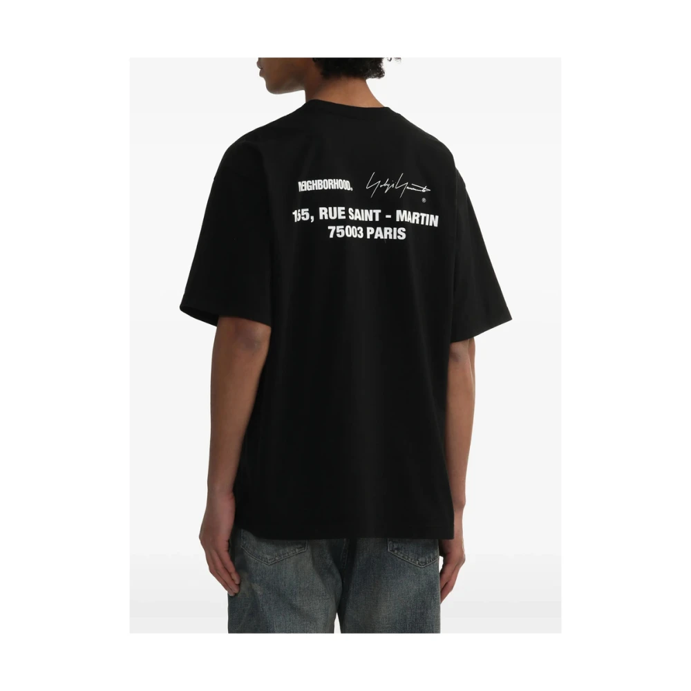 Yohji Yamamoto Zwart Logo Crew Neck T-shirt Black Heren