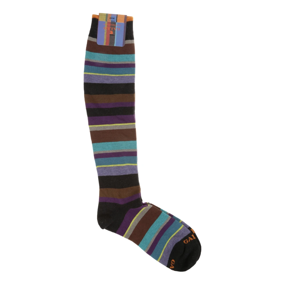 Gallo Italiaanse kniehoge gestreepte sokken Multicolor Dames