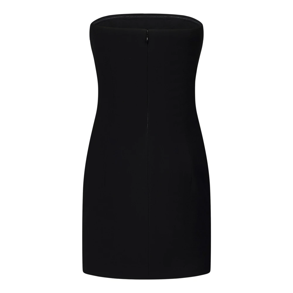 Monot Zwarte Strapless Jurk met Uitsnijddetail Black Dames