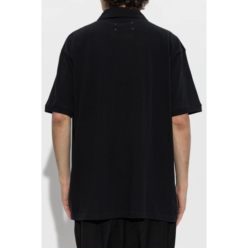 Maison Margiela Polo met logo Black Heren