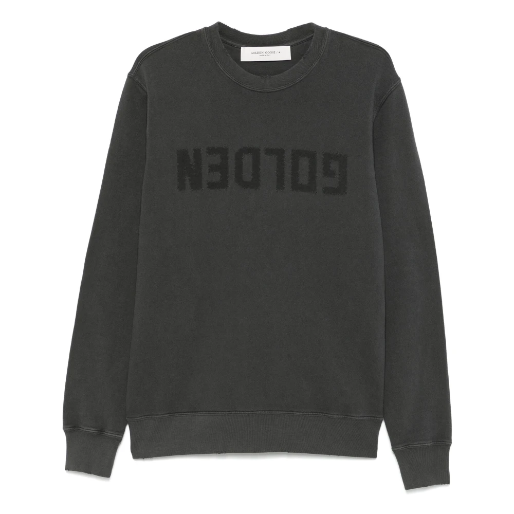 Golden Goose Antraciet Gouden T-Shirt Gray Heren